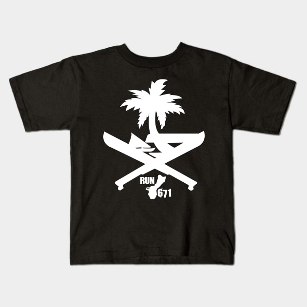 RUN 671 Guam Machete Seal Kids T-Shirt by RUN 671 GUAM